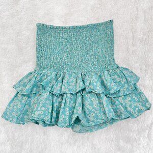 Free People Floral Drop Waist Mini Skirt | Size M